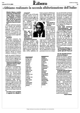 «Abbiamo realizzato la seconda alfabetizzazione dell`Italia»