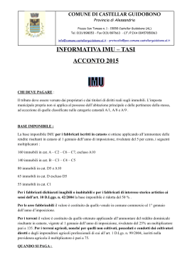 informativa imu-tasi anno 2015 - Comune di Castellar Guidobono