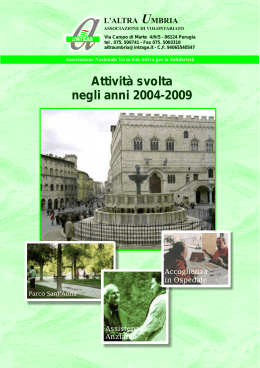 anteas opuscolo Attivita svolta 2004-2009 leggero