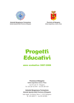 Progetti Educativi - Provincia di Bergamo