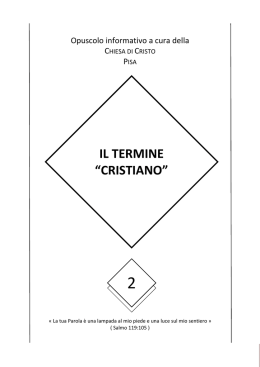 2 Il termine cristiano