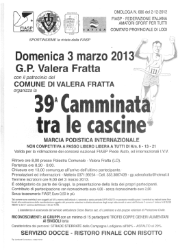 volantino - Podismo Lombardo