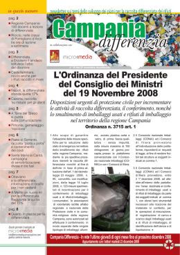 Newsletter Campania Differenzia n. 15 del 27/11/2008