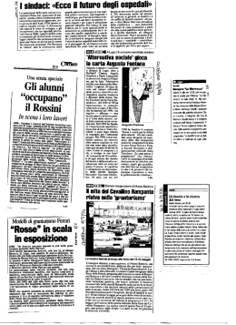 La spartizione della torta sanitaria ra - Rassegna Stampa