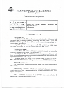 {ci} MUNICIPIO DELLA CITTA` DI NARO