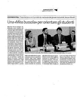 Una «Miss buss0la» per orientare gli studenti