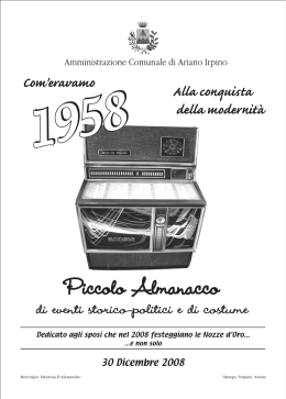 Piccolo Almanacco 1958 - Comune di Ariano Irpino