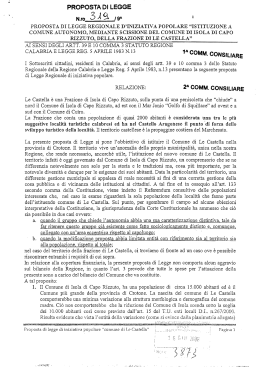 Istituzione del Comune di Le Castella nella provincia di Crotone