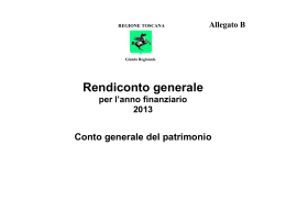 Rendiconto generale - Consiglio regionale della Toscana, Regione