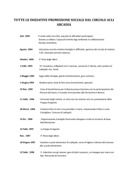 tutte le iniziative promozione sociale dal circolo acli arcadia