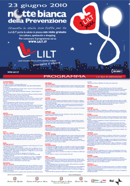 La Notte Bianca della prevenzione Lilt