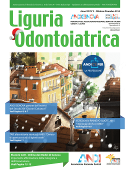 Scarica Liguria Odontoiatrica – Ottobre/Dicembre 2014