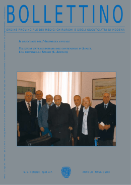 Maggio 2003 - Ordine Provinciale dei Medici Chirurghi e degli