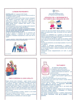 Opuscolo pediculosi - ICS Cardarelli Massaua