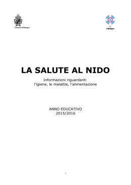 la salute al nido - Istituzione Educazione e Scuola