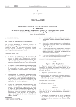 Regolamento delegato (UE) n. 665/2013 della Commissione, del 3