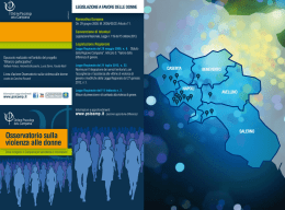 Scarica la brochure - Osservatorio sulla violenza di genere