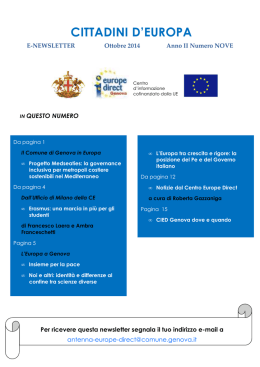 Newsletter CIED n. 9 ottobre 2014