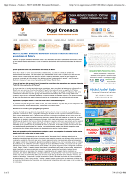 Oggi Cronaca &raquo; Notizie &raquo; NOVI LIGURE: Ermanno Bertinieri traccia
