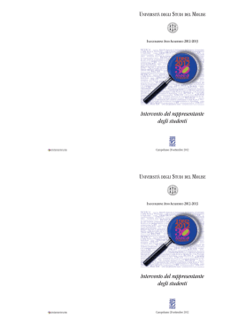 Intervento del rappresentante degli studenti