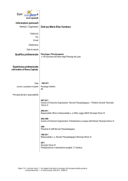 Curriculum Vitae Europass