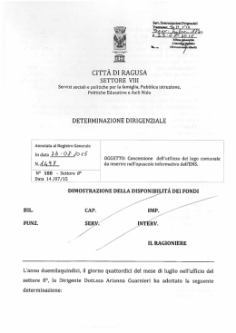 città di ragusa - Comune di Ragusa