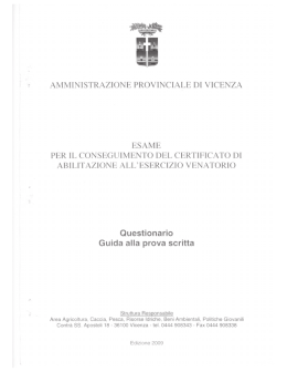Allegato - Provincia di Vicenza