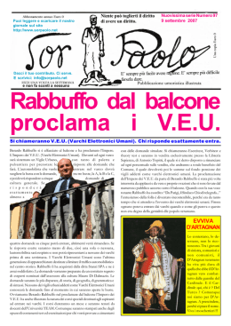 Rabbuffo dal balcone proclama i VEU