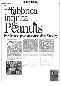 La fabbrica infinita dei Peanuts