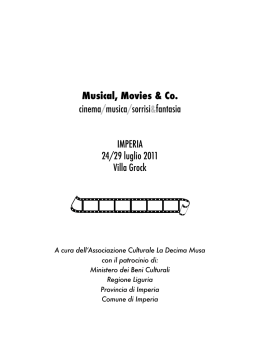 Musical, Movies & Co. cinema/musica