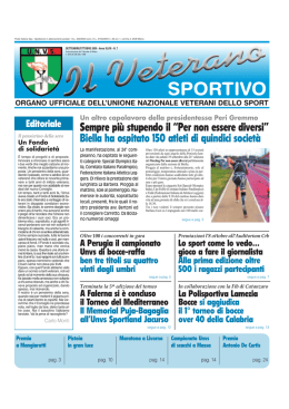 SPORTIVO - Unione Nazionale Veterani dello Sport