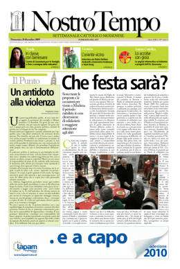Un antidoto alla violenza