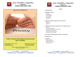 Opuscolo informativo privacy agg - Il Liceo Scientifico e Linguistico