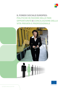 Il Fondo SocIale europeo: polItIche In Favore delle parI