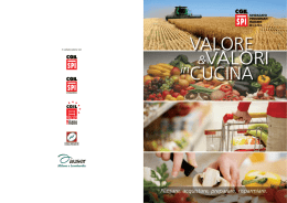 Opuscolo Valore & Valori in Cucina