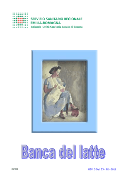 opuscolo banca del latte