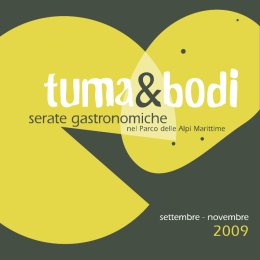 Page 1 & serate gastronomiche nel Parco delle Alpi Marittime o