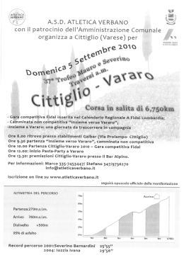 Cittiglio-Vararo - Atletica Verbano