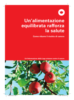 Un`alimentazione equilibrata rafforza la salute