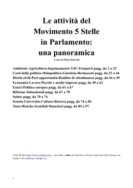 M5S in Parlamento fino al 13 novembre 2013