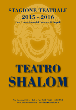 stagione teatrale 2015 - 2016