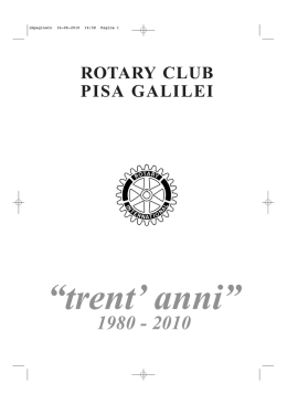 Trent`anni di Storia del Club