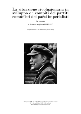La situazione rivoluzionaria in sviluppo ei compiti dei partiti