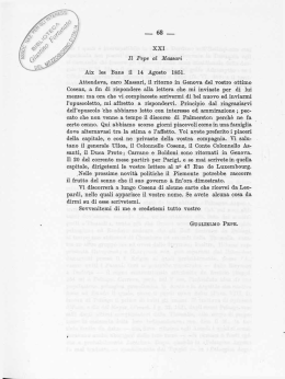 XXI II Pepe al Massari Aix les Bans il 14 Agosto 1851. Attendeva