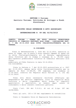 Stampa del nuovo opuscolo promozionale turistico di