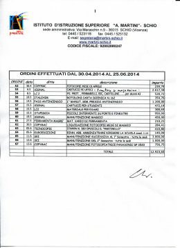 ordini dal 30.04.2014 al 25.06.2014 all delibera n 16
