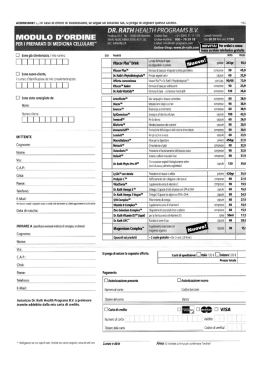 Modulo Ordini - Comemigliorare.com