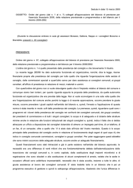 Seduta in data 13 marzo 2000 OGGETTO: Ordini del giorno (dal n. 1