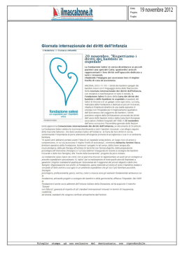 2012.11.19 Il Mascalzone - Fondazione Ospedale Salesi