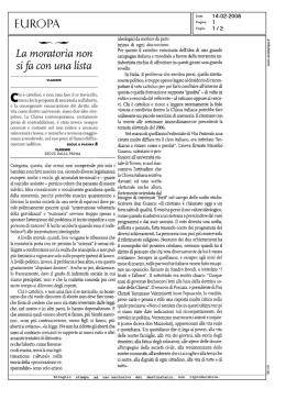 Europa, 14 febbraio 2008